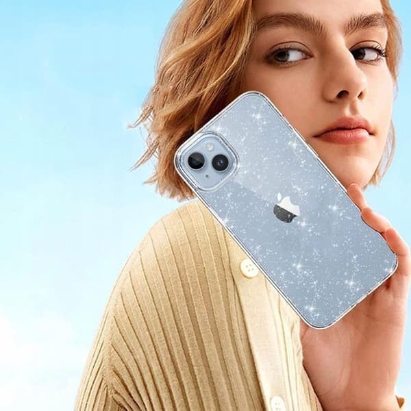 Tech-Protect Mobilskal till Galaxy S23 FE Flexair Hybrid - Glitter Transparent