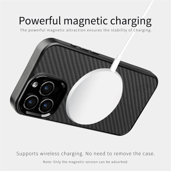 Mobilskal till iPhone 16 Pro Magsafe Aramid Fiber - Silver