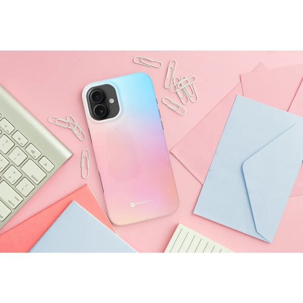 Forcell Telefontaske til iPhone 15 Pro Max MagSafe Mirage - Lyserød/Blå