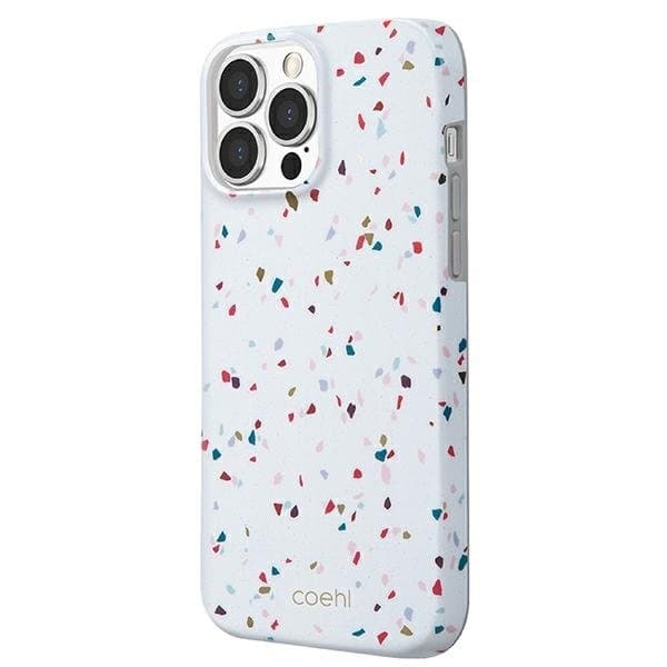 UNIQ Coehl Terrazzo Cover iPhone 13 / 13 Pro - Hvid White