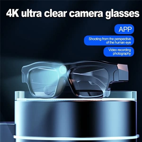 Smarta Glasögon Bluetooth med 4K Kamera XV18 - Svart Svart