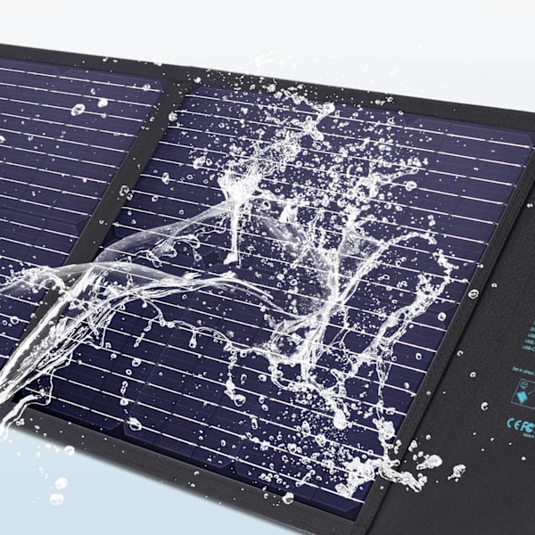Choetech Foldable USB Till Typ-C Solladdare 100W - Svart Svart