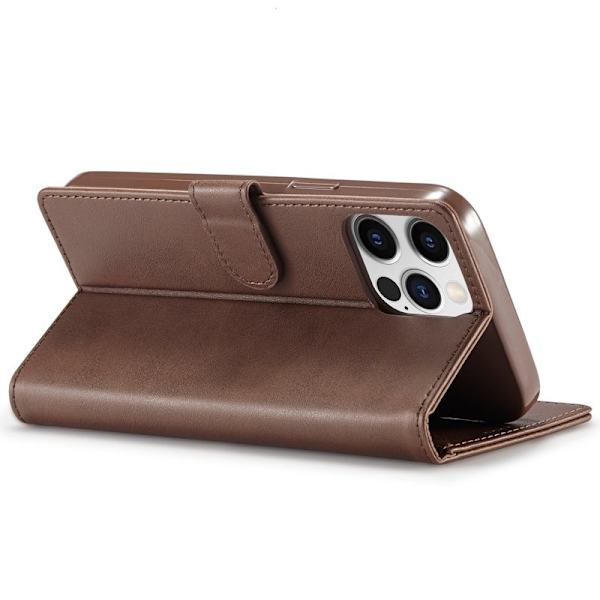 LC.IMEEKE iPhone 14 Pro Plånboksfodral Konstläder - Brun