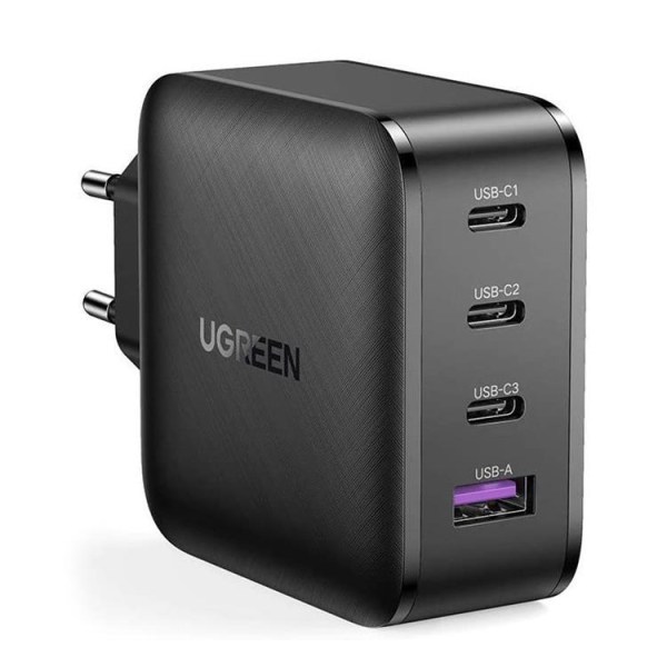 Ugreen Wall Charger 3x USB-C/1x USB - Sort