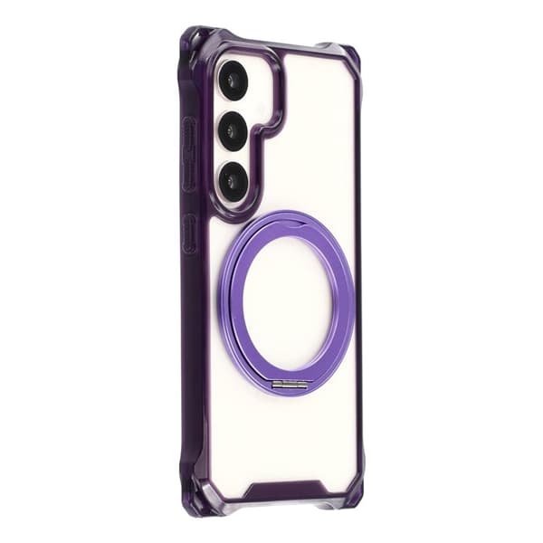 Mobilskal för Samsung Galaxy S26 Magnetiskt Ring Kickstand TPU + PC - Lila