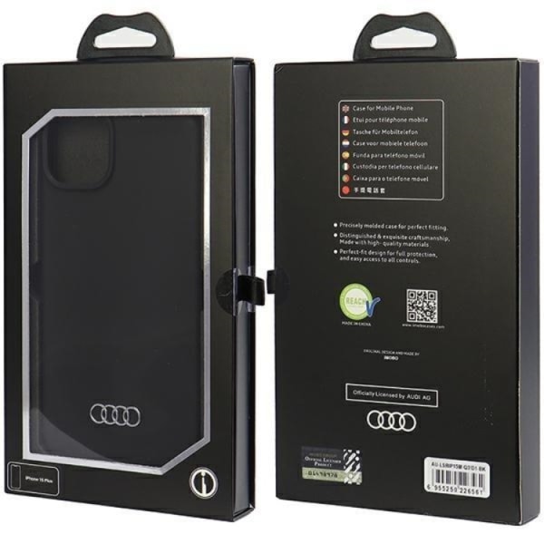 Audi iPhone 15 Plus Mobilskal Silikon - Svart