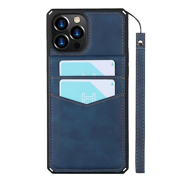 Etui med kortholder til iPhone 12 Pro Max - Blå Blue