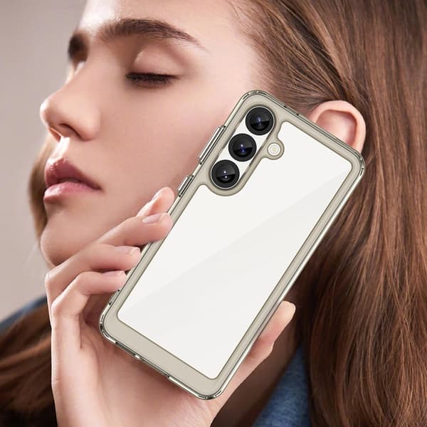 Telefontaske til Galaxy S25 Edge Outer Space - Gennemsigtig/Sort Transparent