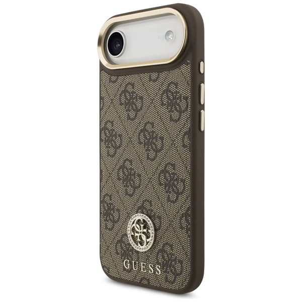 Guess Telefontaske til iPhone 17 Air Magsafe Rhinestone Logo - Brun Brun