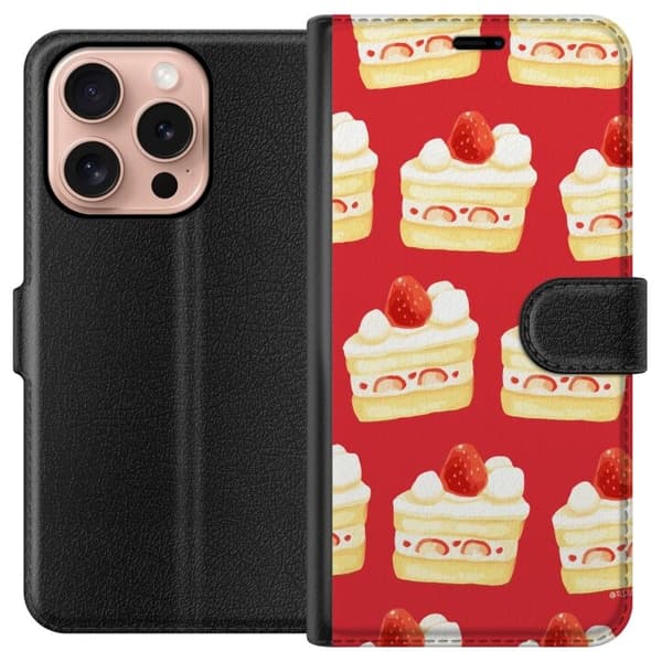 Plånboksfodral till Apple iPhone 16 Pro med Tårta