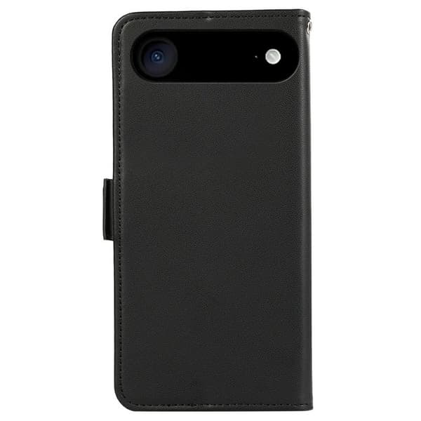 ABEEL iPhone Air Plånboksfodral Konstläder med RFID-Skydd - Svart