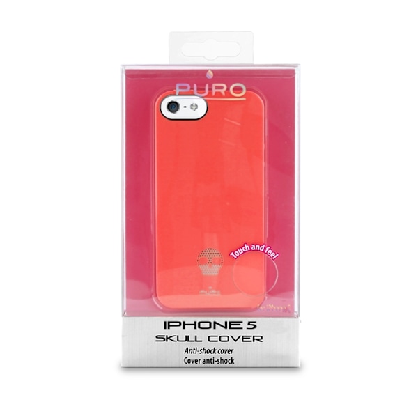Puro Skull Skal till Apple iPhone 5/5S/SE  - (Röd) Röd