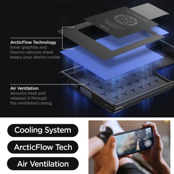 Spigen Galaxy S23 Ultra Case Cryo Armor - musta