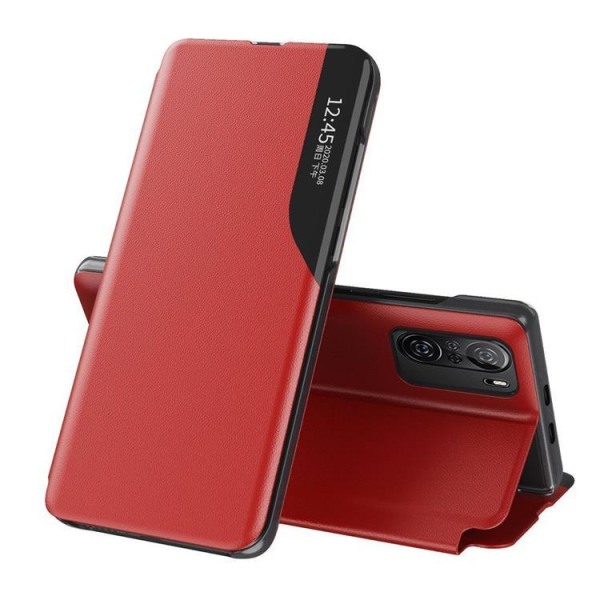 Eco Læder View Case Xiaomi Poco J2 - Rød Red
