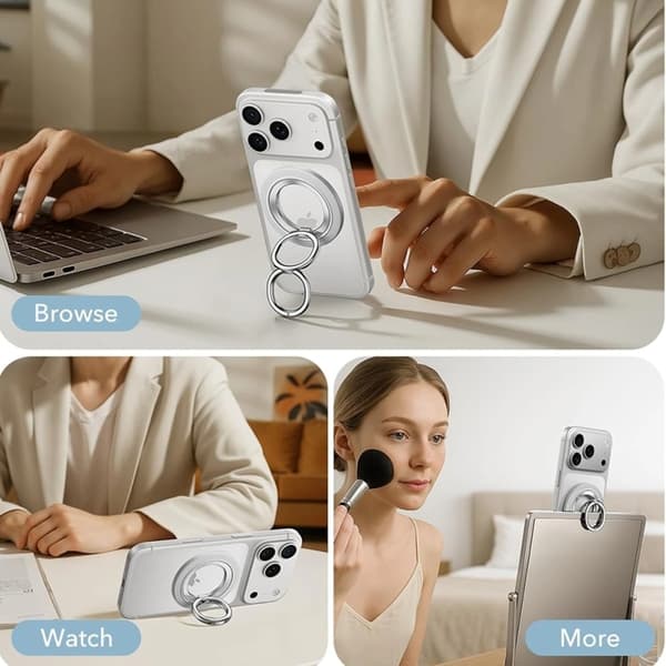 ESR Magnetic Magsafe Phone Ringhållare Halolock - Vit Vit