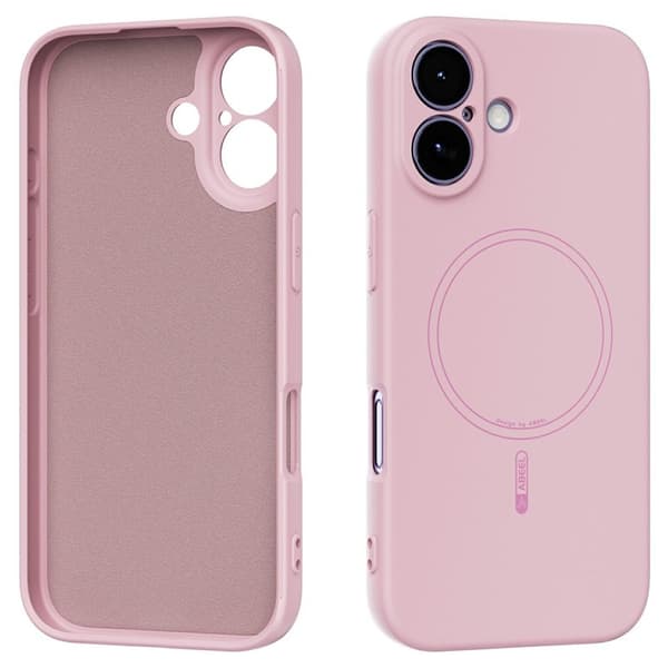ABEEL Mobilskal till iPhone 17 MagSafe Kompatibel Liquid Silicone - Rosa