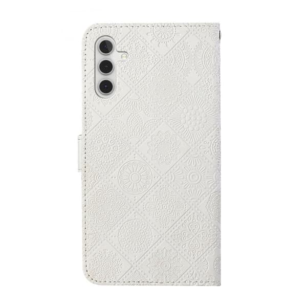 Plånboksfodral för Samsung Galaxy S26 Konstläder med rem - Vit