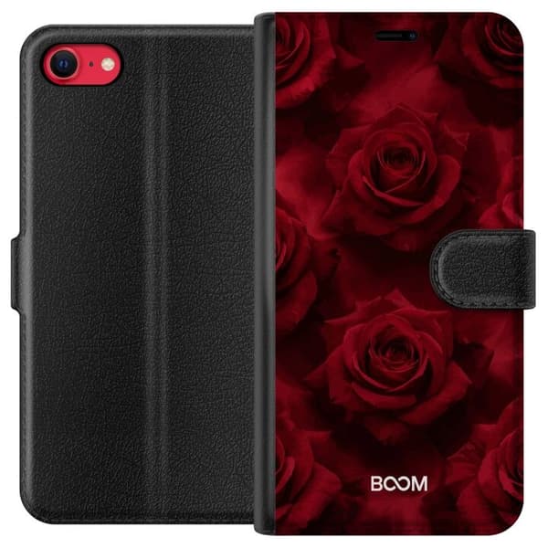 Plånboksfodral till Apple iPhone SE (2022) med Crimson Rose