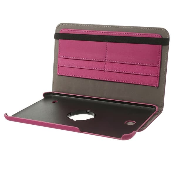 Denim Rotating Plånboksfodral till Samsung Galaxy Tab 4 8.0 (Magenta) Magenta