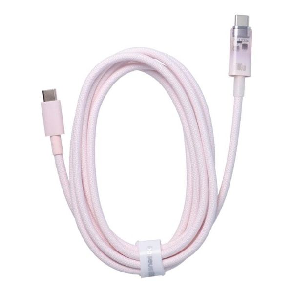 Baseus USB-C Till USB-C Kabel 2m 100W - Rosa