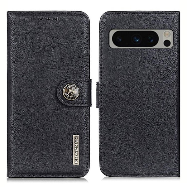 KHAZNEH Google Pixel 8 Pungetui Cowhide - Sort Black