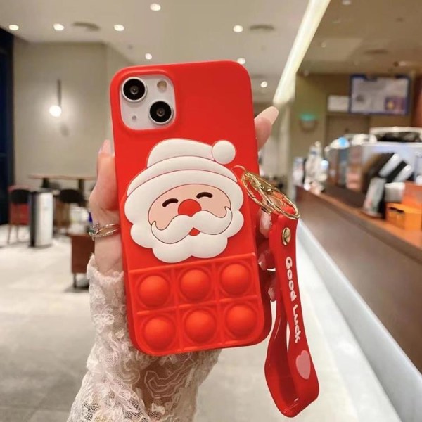 Santa Claus Silicone Skal iPhone 11 - Röd Röd