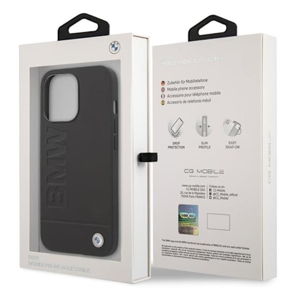 BMW iPhone 14 Pro Max Skal Magsafe Signature Logo Imprint - Svart Svart