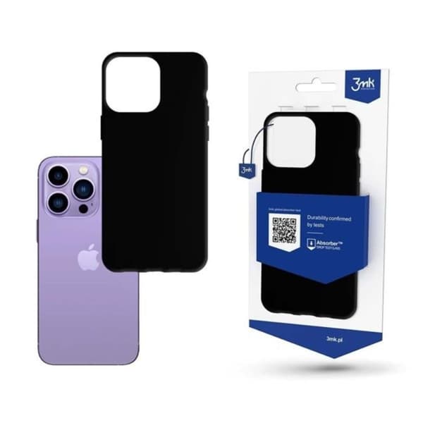 3MK iPhone 14 Pro Skal Matt Lovage - Musta Black