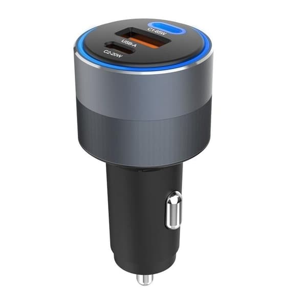 Forcell 85W Billaddare 2xUSB-C 1xUSB-A F-Energy - Svart Black