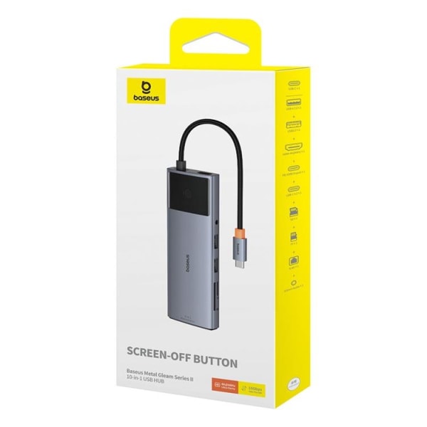 Baseus 11in1 HUB USB-C Til USB-C / 3x USB-A - Grå