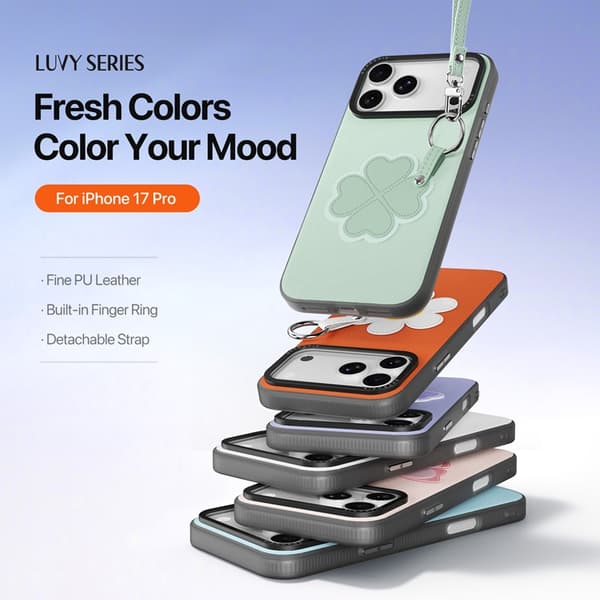 DUX DUCIS Mobilskal till iPhone 17 Pro med Fingerring/Rem Luvy Series Grön
