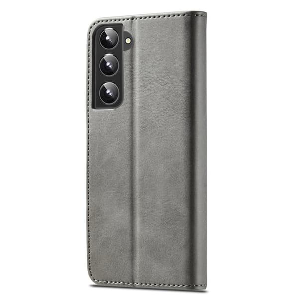 LC.IMEEKE Samsung Galaxy S22 5G Plånboksfodral Konstläder - Grå