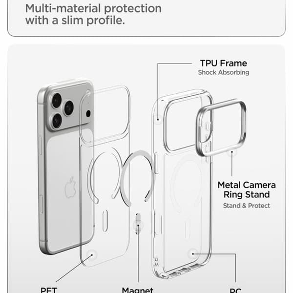 Spigen Mobilskal För iPhone 18 Pro /17 Pro Magsafe Ultra Hybrid Optik S