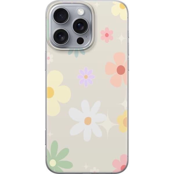Taske til Apple iPhone 16 Pro Max med fejende blomster