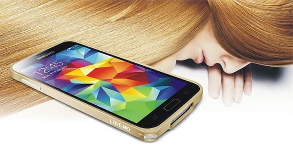 LOVE MEI 0.7mm metalkofanger til Samsung Galaxy S5 (sølv) Silver