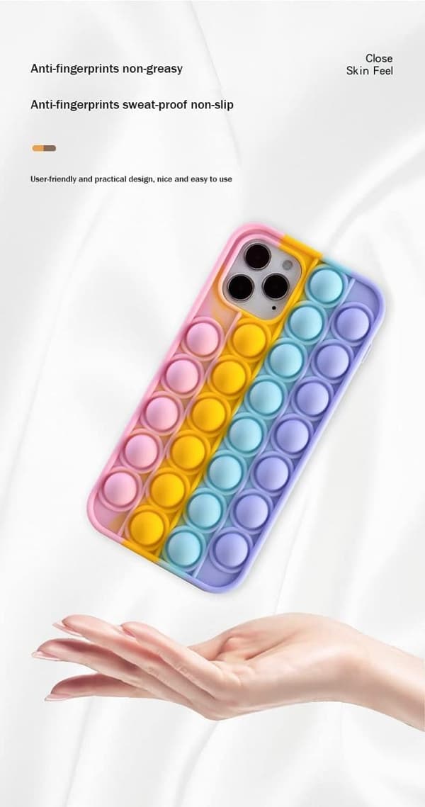Pop it Fidget Multicolor Skal till iPhone 13 Pro Max Gul