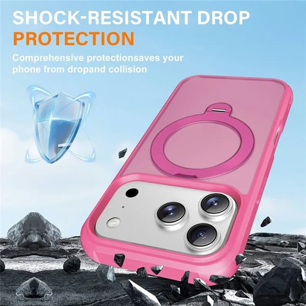 Mobilskal till iPhone 17 Pro Max MagSafe Kickstand TPU + PC - Rosa Rosa