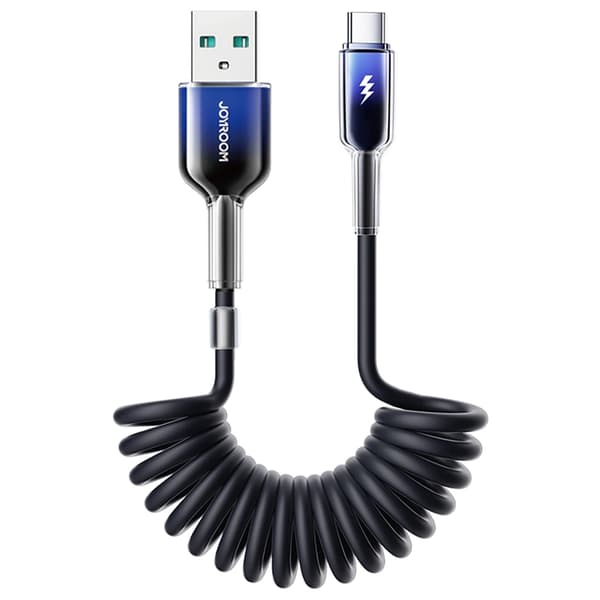 Joyroom S-A43 USB-A - USB-C Kabel 60W 1.5m Crystal Clear Svart