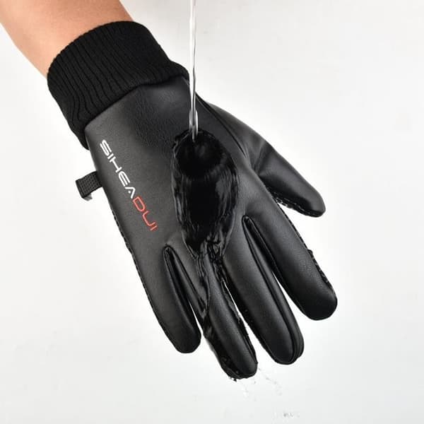 Herre Isolerede Anti-Slip Mobil Touchhandsker/Vanter - Sort Black