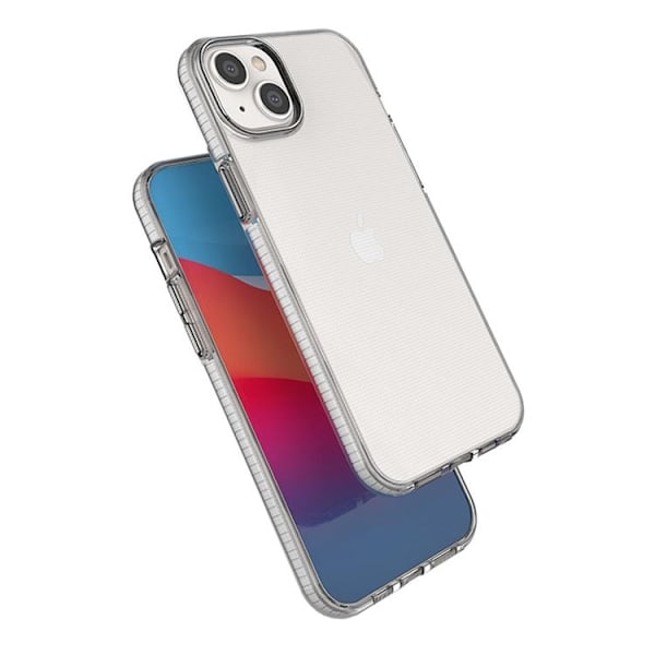 iPhone 14 Plus Skal Spring Silicone med Ram - Ljusrosa Rosa