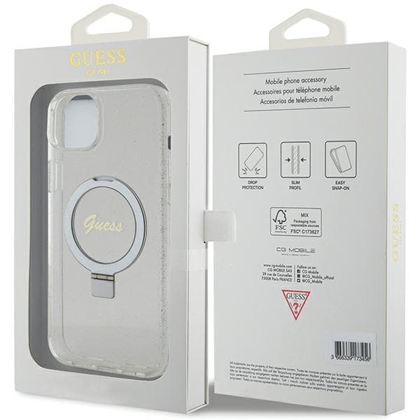 Guess Mobilskal till iPhone 14 Plus/15 Plus MagSafe Ring Stand