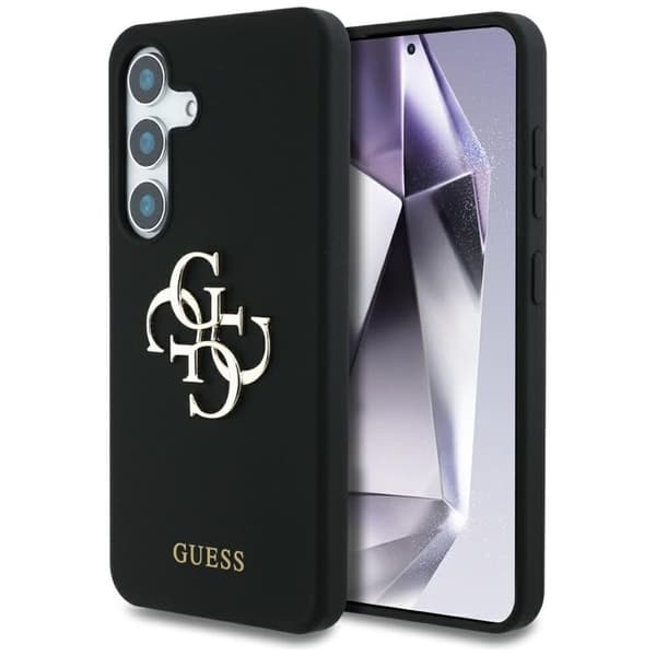 Guess telefontaske til Galaxy S25 Ultra Silicone Big 4G Bottom Script - Sort Black