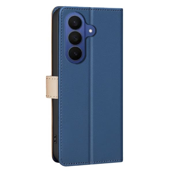BINFEN Samsung Galaxy S26+ Plånboksfodral Konstläder RFID Skydd - Blå