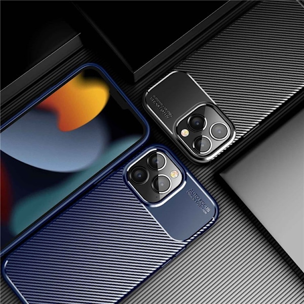 iPhone 14 Pro Max Skal Carbon Shock-Proof - Svart Svart