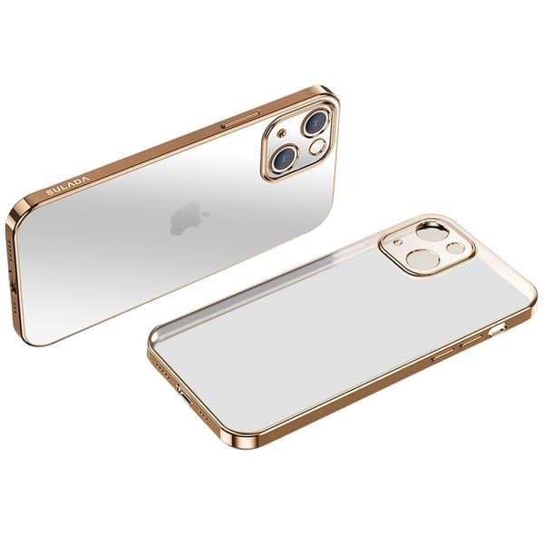 SULADA Mobilskal till iPhone 13 Drop-proof TPU Electroplating Guld