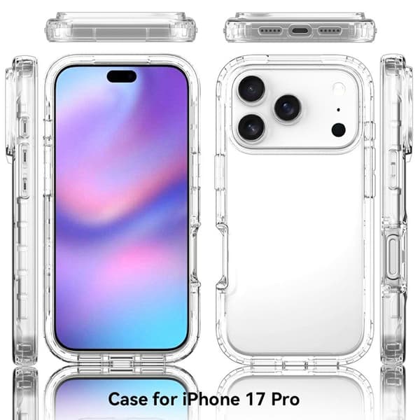 Mobilskal till iPhone 17 Pro Max Gradient Färg PC + TPU Transparent