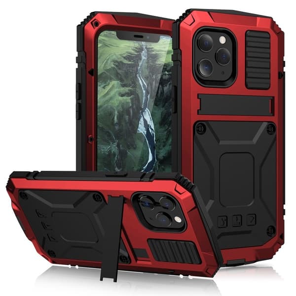 R-JUST Mobilskal till iPhone 12 Pro Max Shockproof Röd Dustproof Waterproof