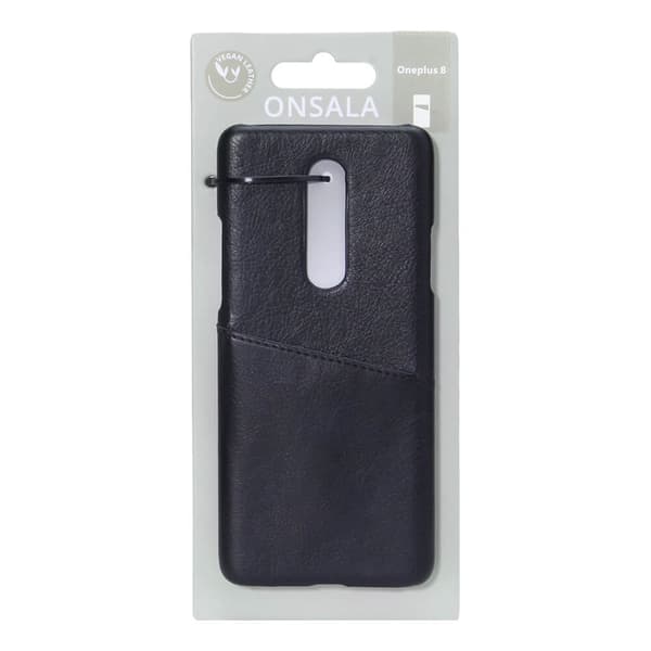 ONSALA Mobilcover Sort med Kortlomme Oneplus 8 Black