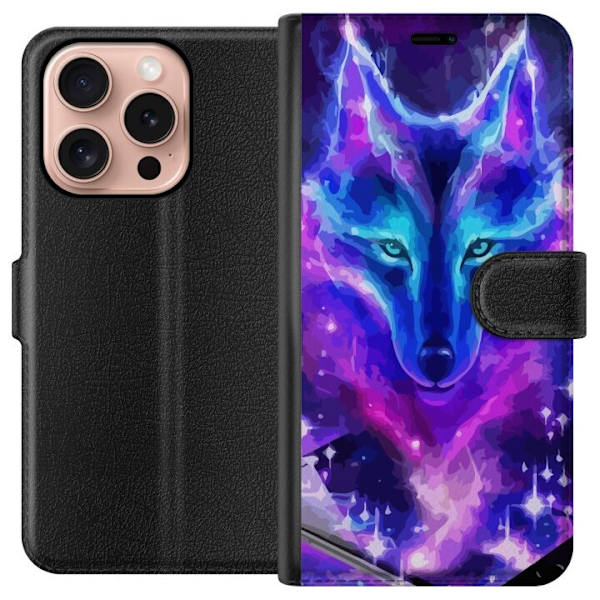 Pung Taske til Apple iPhone 16 Pro med Neon Wolf