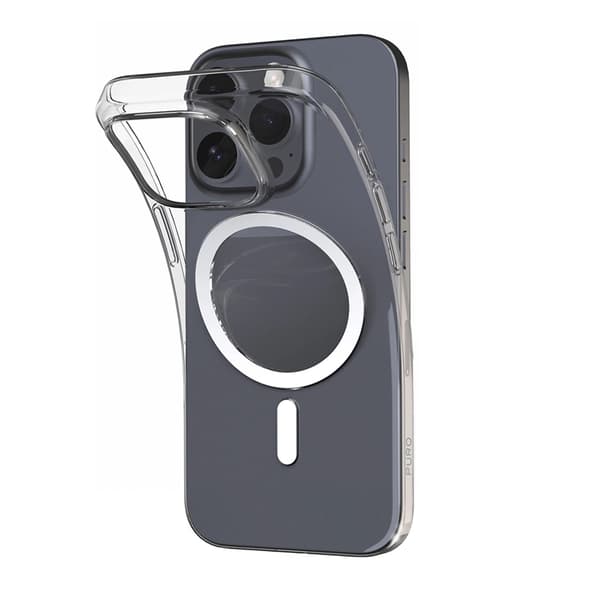 Puro Mobilskal till iPhone 16 Pro Max MagSafe Silikon 03 - Transparent Transparent